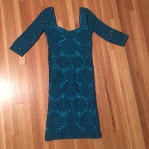 Skin tight blue dress